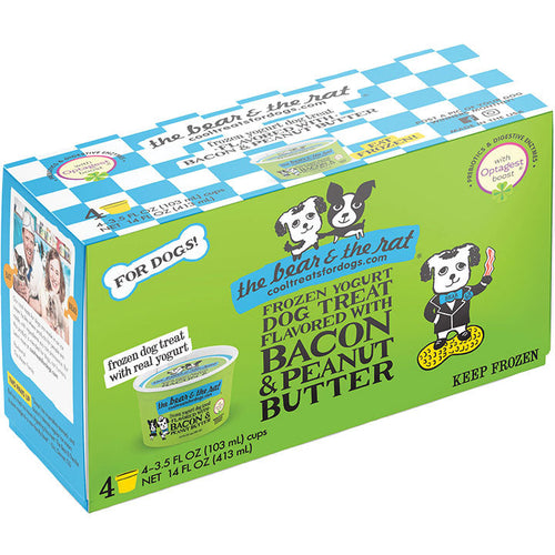 Bear & Rat Frozen Peanut Butter Bacon Dog Yogurt 4-Pack