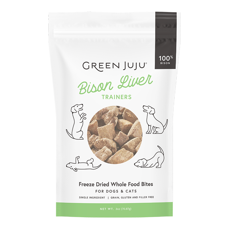 Green Juju Bison Liver Freeze Dried Dog Training Treats 3oz