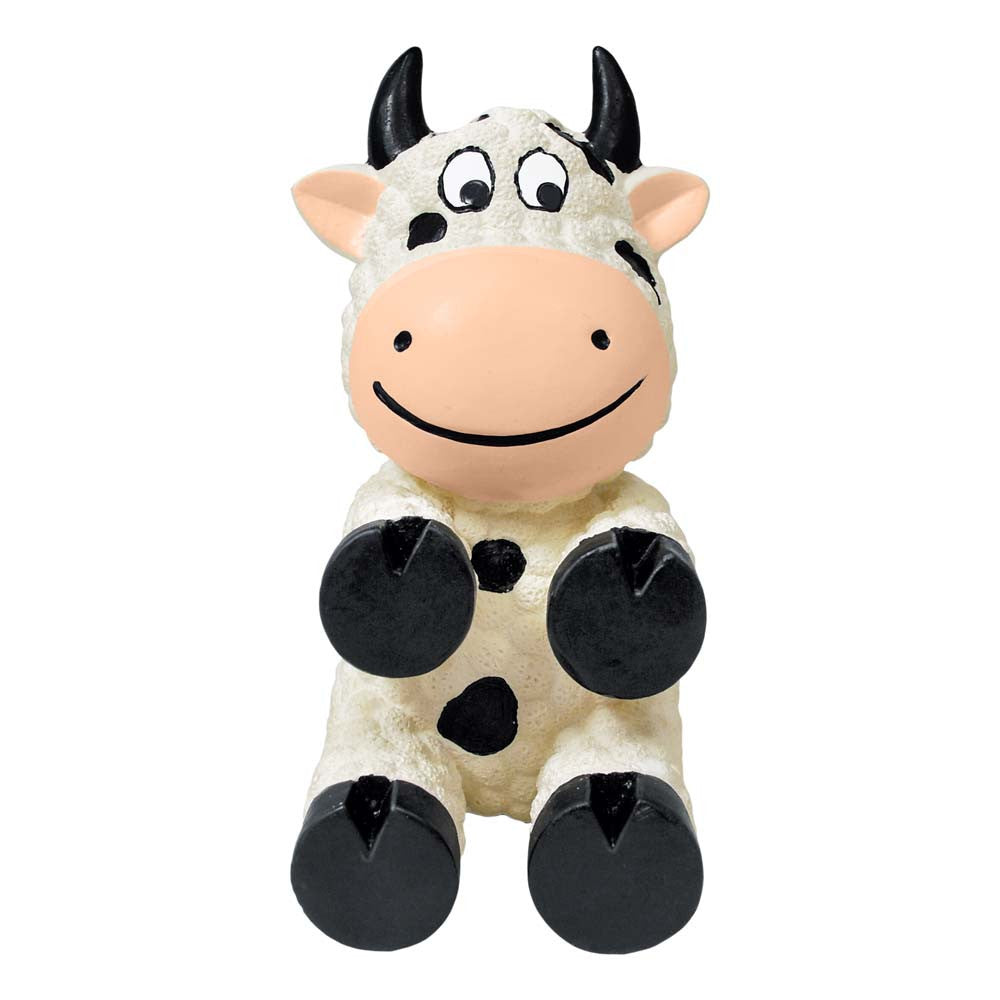 KONG Wiggi Cow Durable Squeaky Multi-Textured Plush Small Dog Toy
