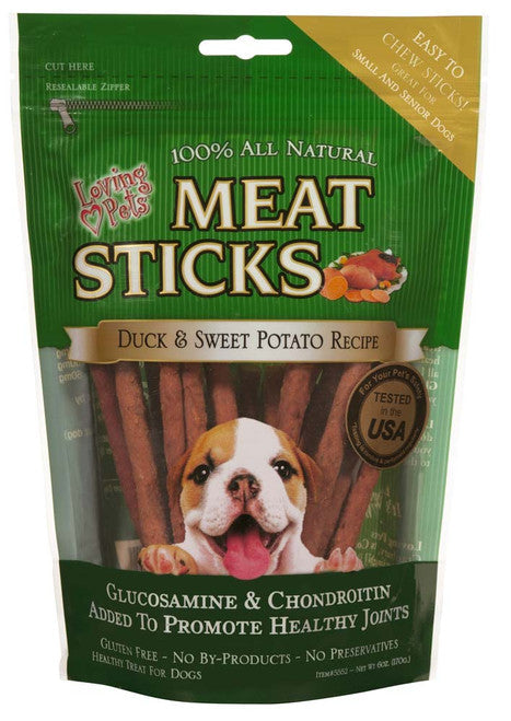 Loving Pets Duck Sweet Potato Joint Support Dog Meat Sticks