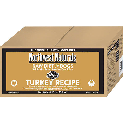Northwest Naturals Frozen Turkey Nuggets Raw Dog Food 15lb