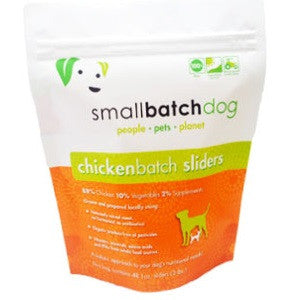 Small Batch Raw Frozen Chicken Sliders Nutrient-Rich Dog Food 3lb
