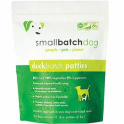Small Batch Frozen Raw Duck Patties Grain Free Dog Food 6lb
